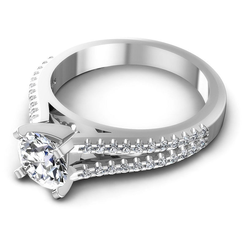 Round Diamonds 0.75CT Engagement Ring in 14KT Rose Gold