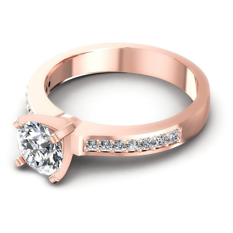 Round Diamonds 0.60CT Engagement Ring in 18KT Rose Gold