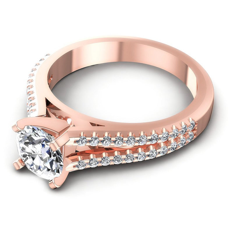 Round Diamonds 0.75CT Engagement Ring in 18KT Rose Gold