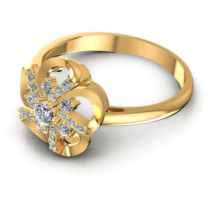 Round Diamonds 0.30CT Fashion Ring in 14KT Rose Gold