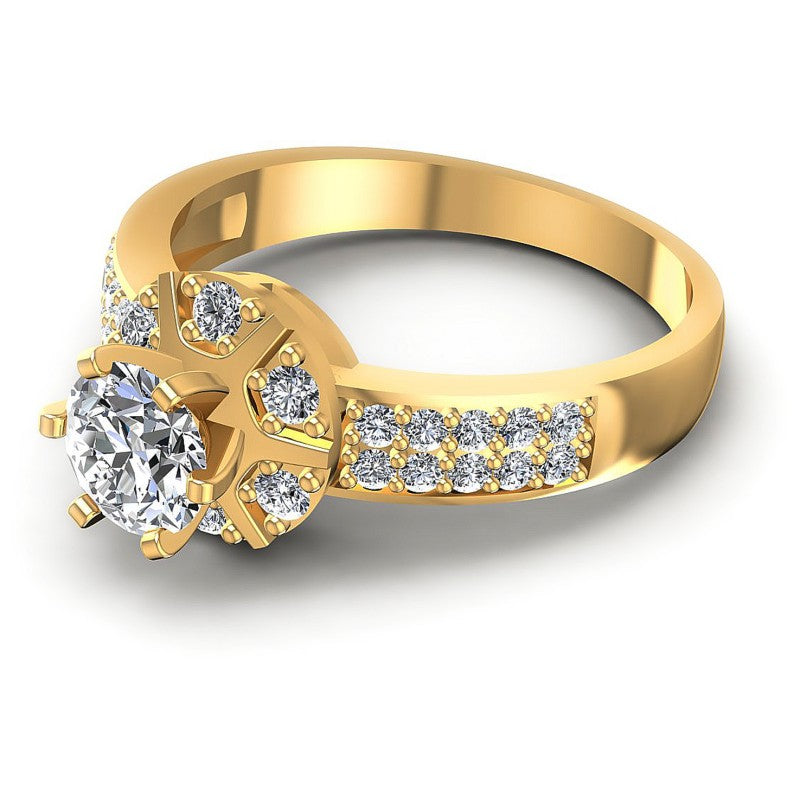 Round Diamonds 0.70CT Engagement Ring in 14KT Rose Gold