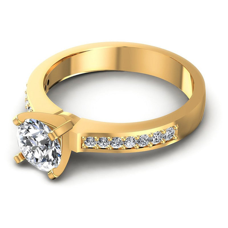Round Diamonds 0.60CT Engagement Ring in 14KT Rose Gold