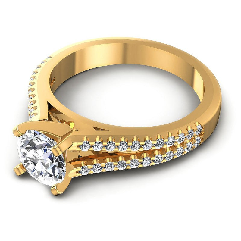Round Diamonds 0.75CT Engagement Ring in 14KT Rose Gold