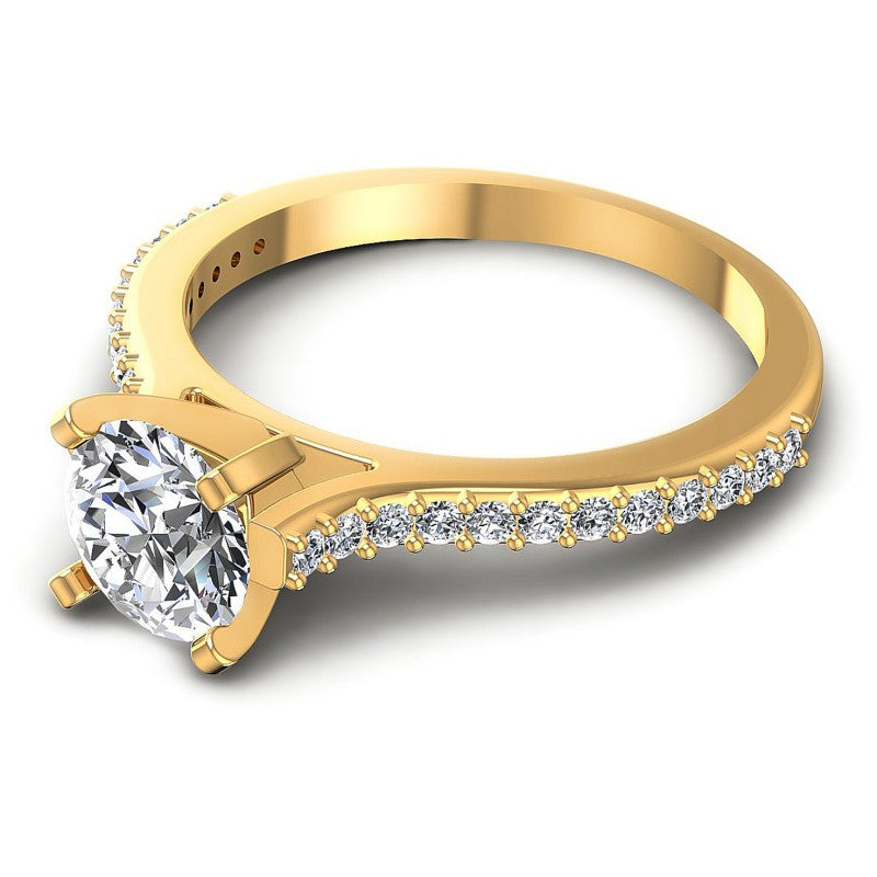 Round Diamonds 0.55CT Engagement Ring in 14KT Rose Gold