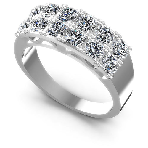 Round Cut Diamonds Wedding Band in 14KT White Gold