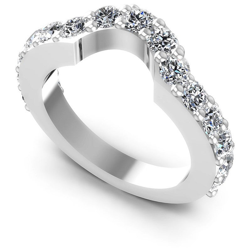 Round Diamonds 2.35CT Diamonds Wedding Band in 14KT White Gold