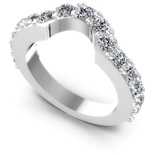 Round Diamonds 2.35CT Diamonds Wedding Band in 14KT White Gold