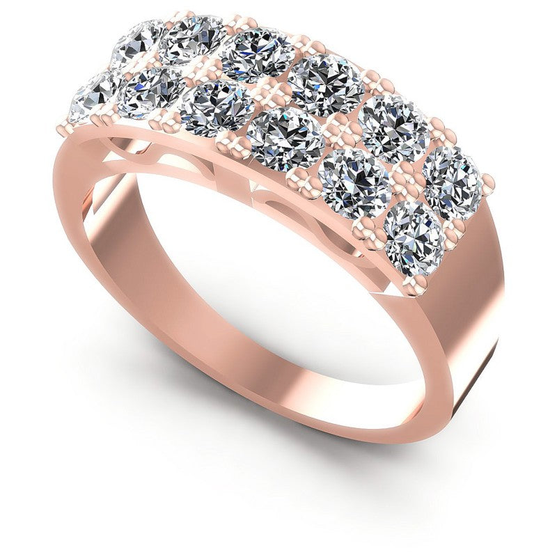 Round Cut Diamonds Wedding Band in 18KT White Gold