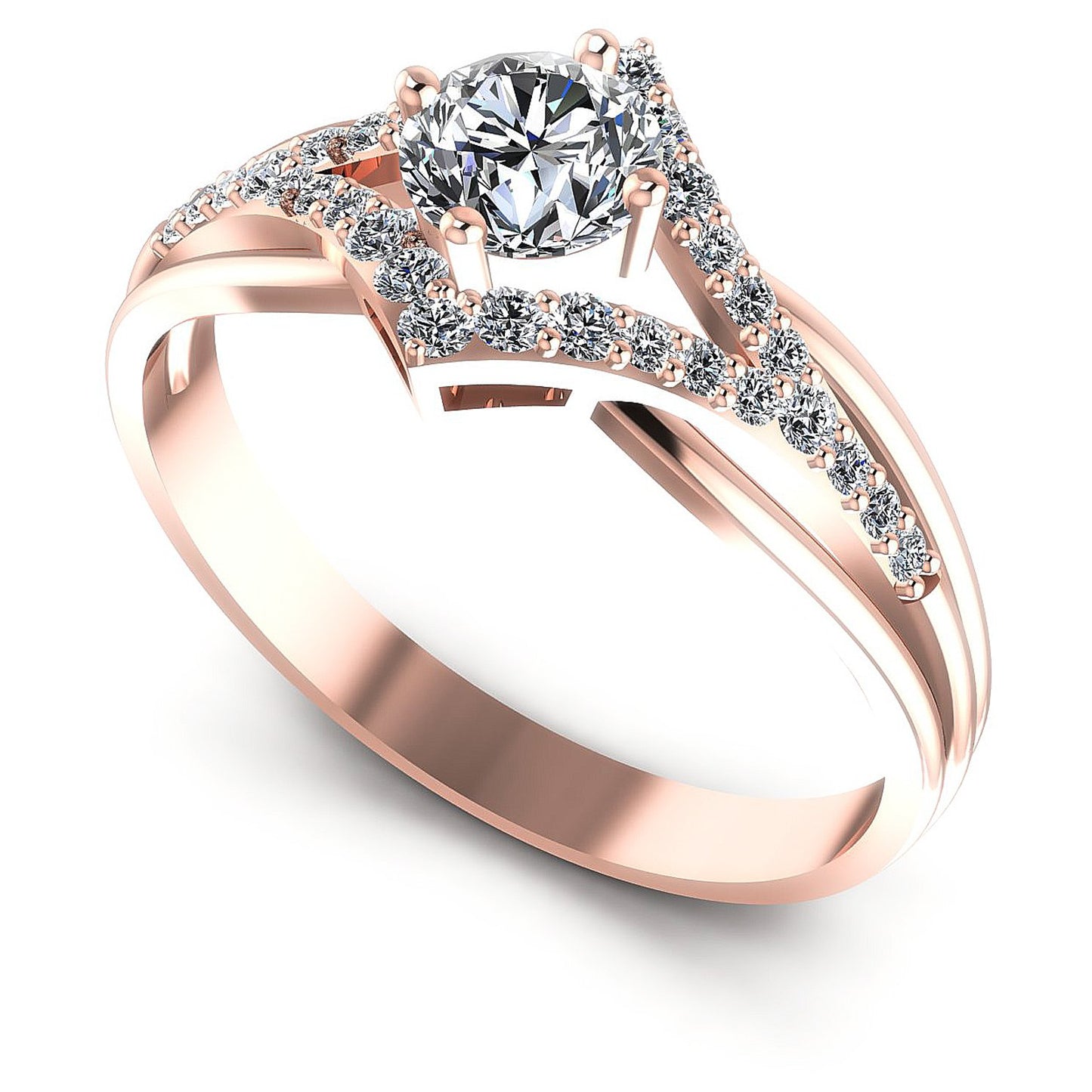 0.65CT Round  Cut Diamonds Engagement Rings