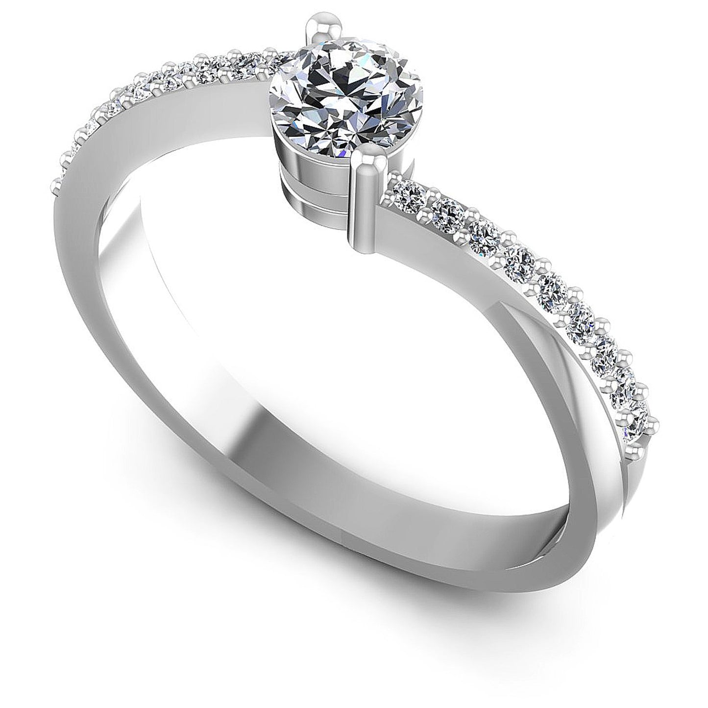 0.60CT Round  Cut Diamonds Engagement Rings