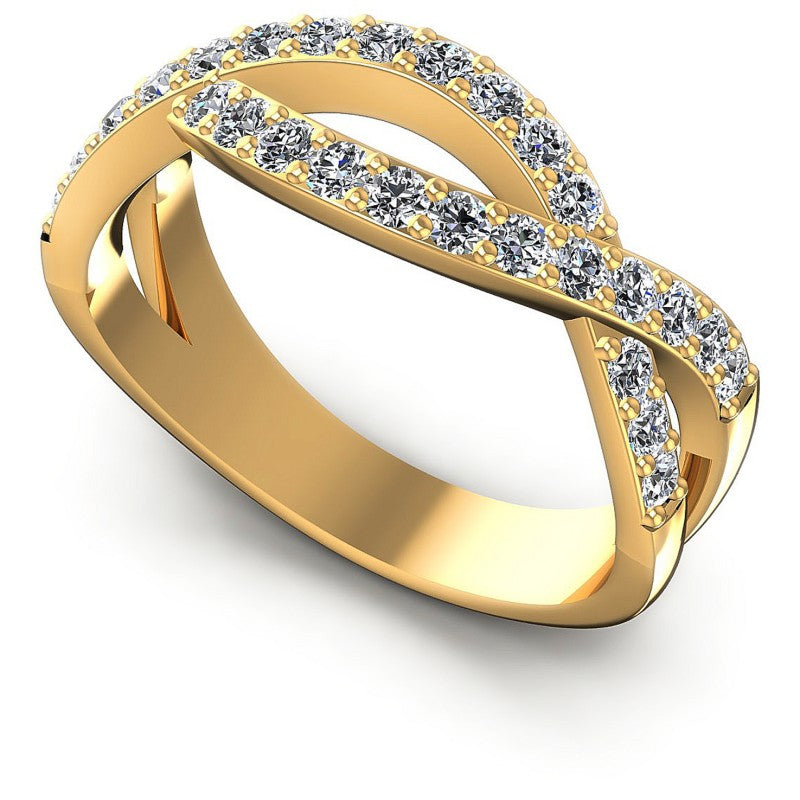 Round Diamonds 0.65CT Diamonds Wedding Band in 14KT White Gold