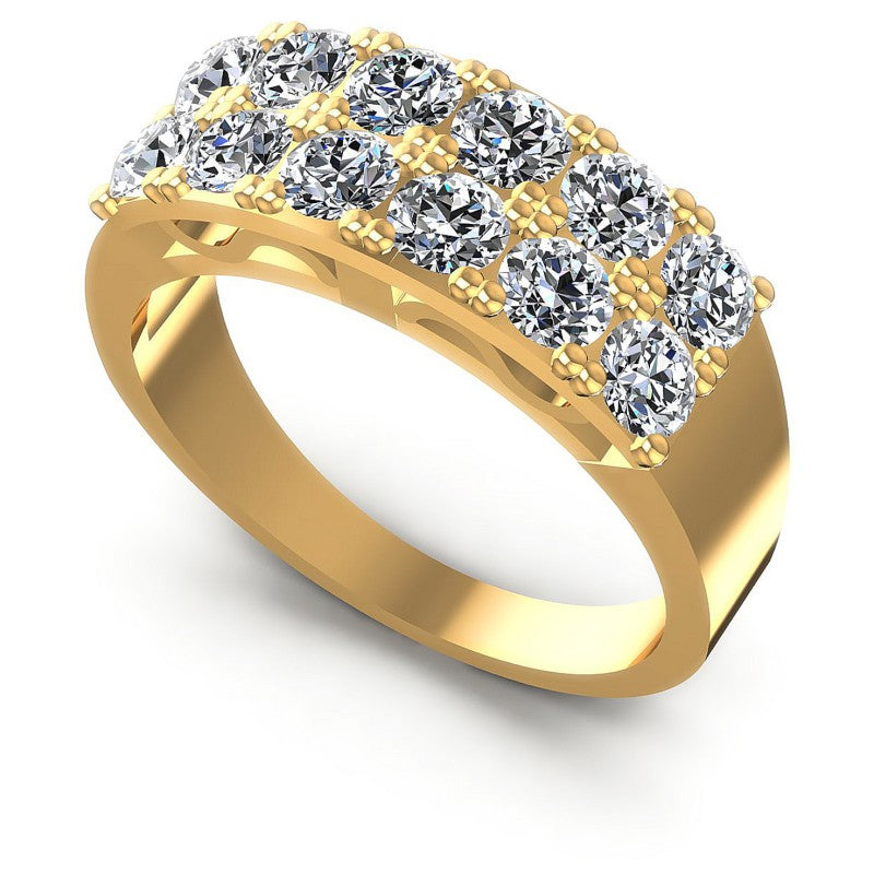 Round Cut Diamonds Wedding Band in 14KT White Gold