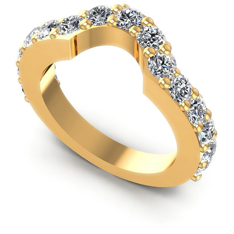Round Diamonds 2.35CT Diamonds Wedding Band in 14KT White Gold