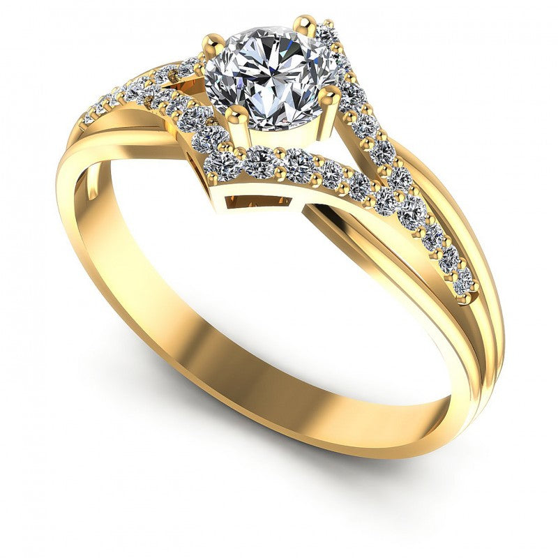 Round Diamonds 0.65CT Engagement Ring in 14KT White Gold