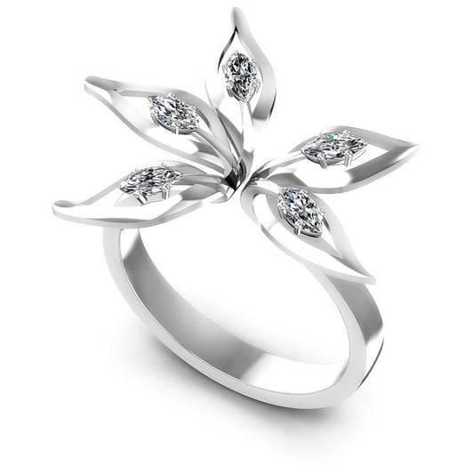 Marquise Diamonds 0.30CT Fashion Ring in 14KT White Gold