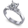 0.55CT Princess And Round  Cut Diamonds Engagement Rings