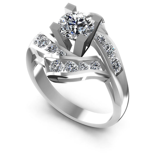 1.10CT Round  Cut Diamonds Engagement Rings