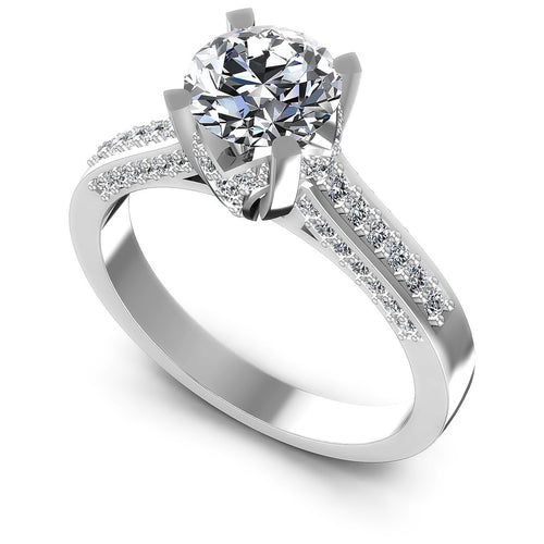0.75CT Round  Cut Diamonds Engagement Rings