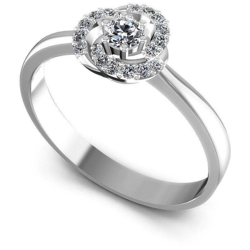 Round Diamonds 0.30CT Fashion Ring in 14KT White Gold