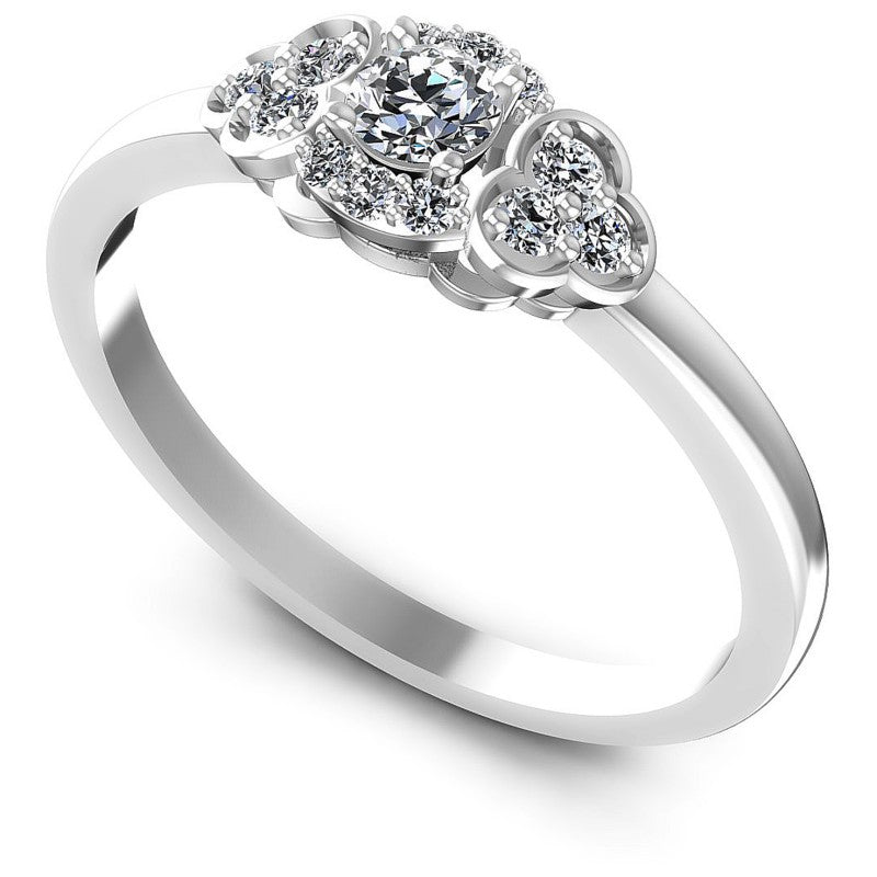 Round Diamonds 0.25CT Fashion Ring in 14KT White Gold