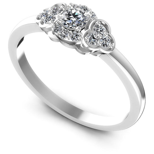 Round Diamonds 0.25CT Fashion Ring in 14KT White Gold