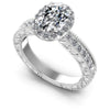 Round and Oval Diamonds 1.75CT Antique Ring in 14KT White Gold