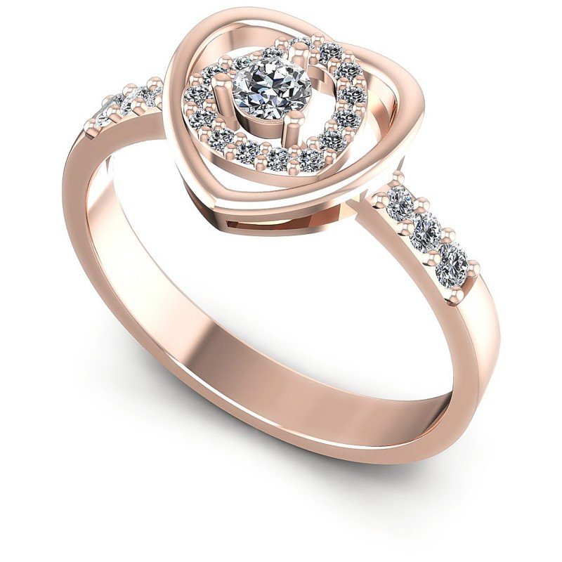 Round Diamonds 0.20CT Fashion Ring in 18KT White Gold