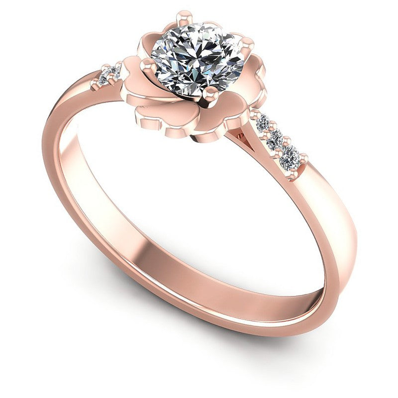 Round Diamonds 0.50CT Engagement Ring in 18KT White Gold