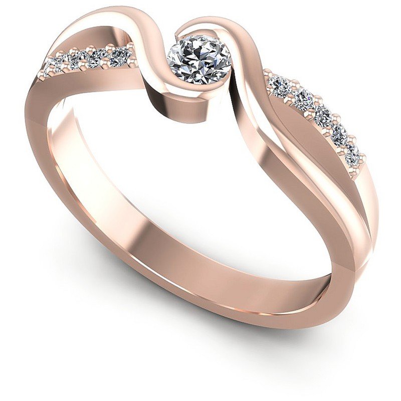 Round Diamonds 0.25CT Fashion Ring in 18KT White Gold