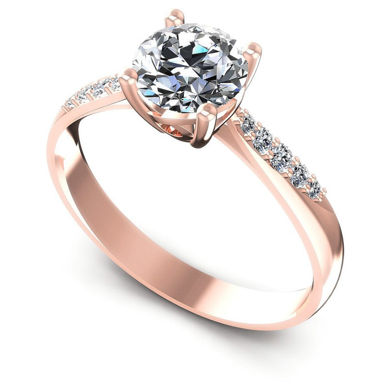 Round Diamonds 0.50CT Engagement Ring in 18KT White Gold