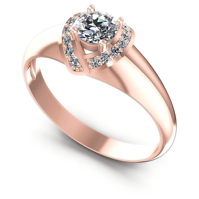 Round Diamonds 0.50CT Engagement Ring in 18KT White Gold