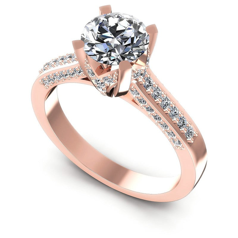 Round Diamonds 0.75CT Engagement Ring in 18KT White Gold
