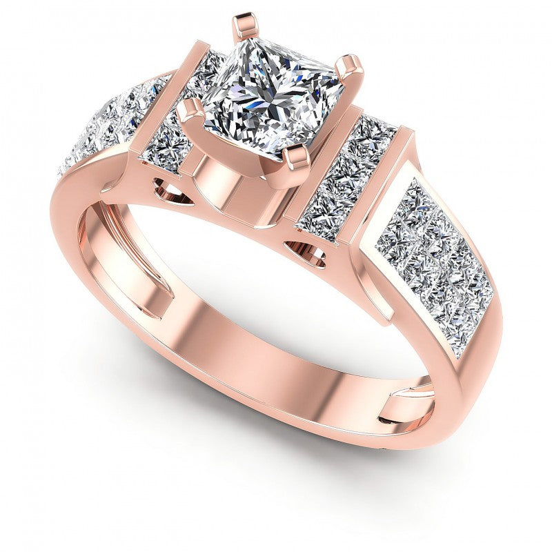 Princess Diamonds 1.15CT Engagement Ring in 18KT White Gold