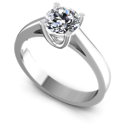 Round Diamonds 0.35CT Solitaire Ring in 14KT White Gold