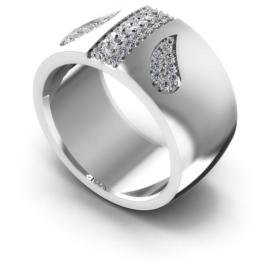 Round Diamonds 0.55CT Diamonds Wedding Band in 14KT White Gold