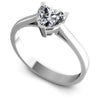 Heart Diamonds 0.35CT Solitaire Ring in 14KT White Gold