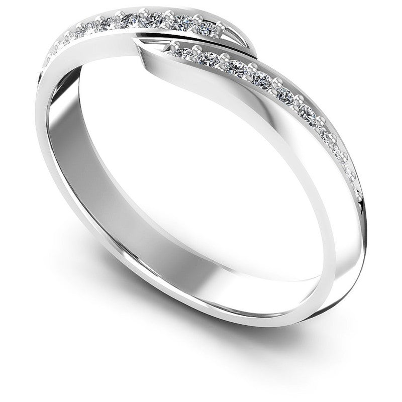 Round Diamonds 0.30CT Diamonds Wedding Band in 14KT White Gold