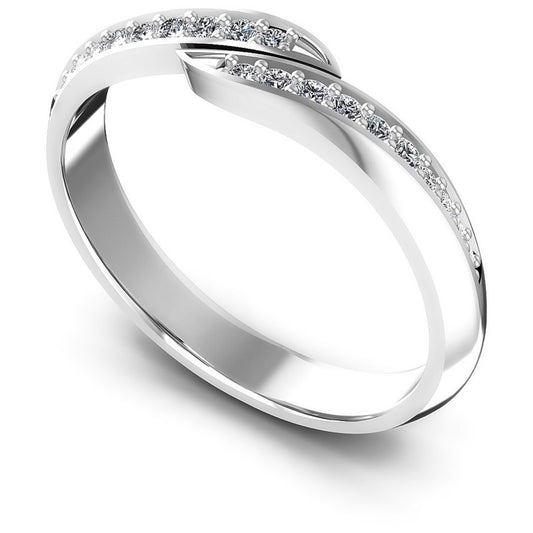 Round Diamonds 0.30CT Diamonds Wedding Band in 14KT White Gold