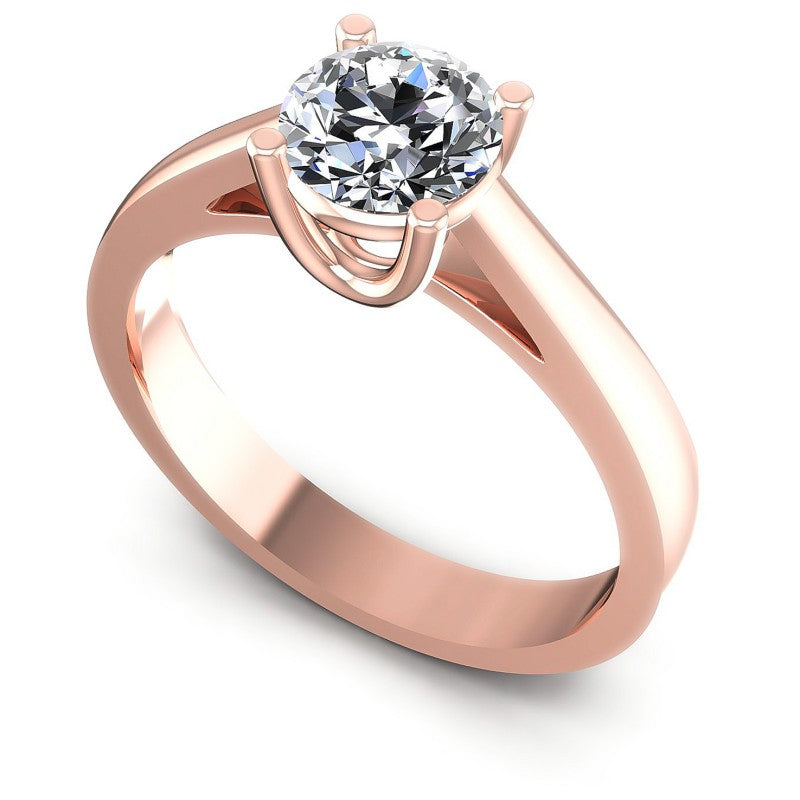 Round Diamonds 0.35CT Solitaire Ring in 18KT White Gold