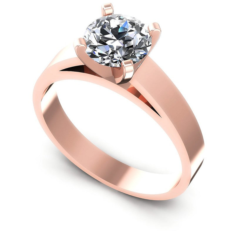 Round Diamonds 0.35CT Solitaire Ring in 18KT White Gold
