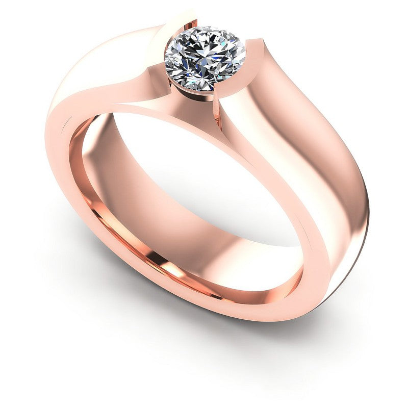 Round Diamonds 0.35CT Solitaire Ring in 18KT White Gold