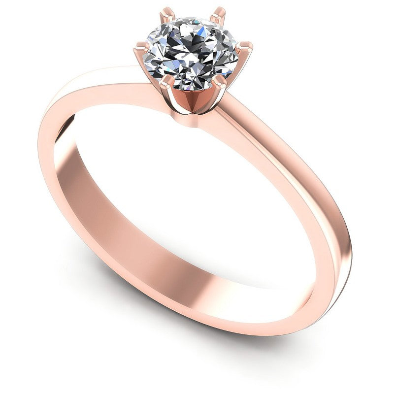 Round Diamonds 0.35CT Solitaire Ring in 18KT White Gold