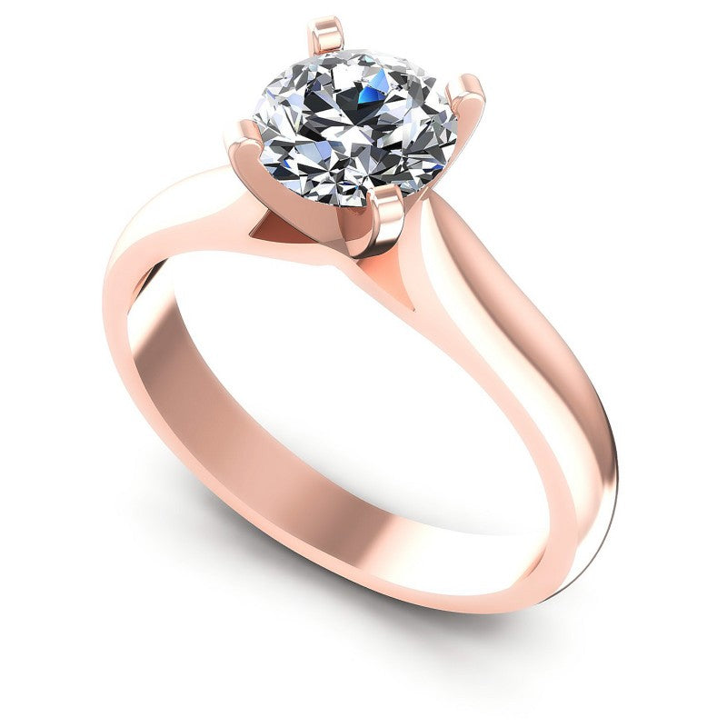 Round Diamonds 0.35CT Solitaire Ring in 18KT White Gold