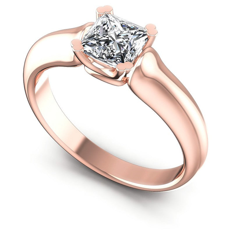 Princess Diamonds 0.35CT Solitaire Ring in 18KT White Gold