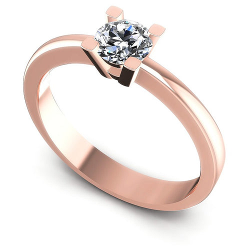 Round Diamonds 0.35CT Solitaire Ring in 18KT White Gold