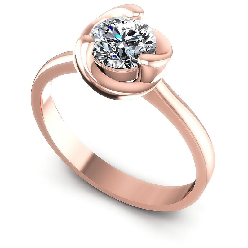Round Diamonds 0.35CT Solitaire Ring in 18KT White Gold