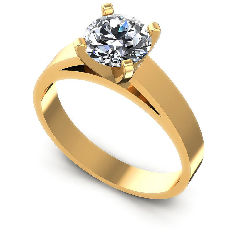 Round Diamonds 0.35CT Solitaire Ring in 14KT White Gold