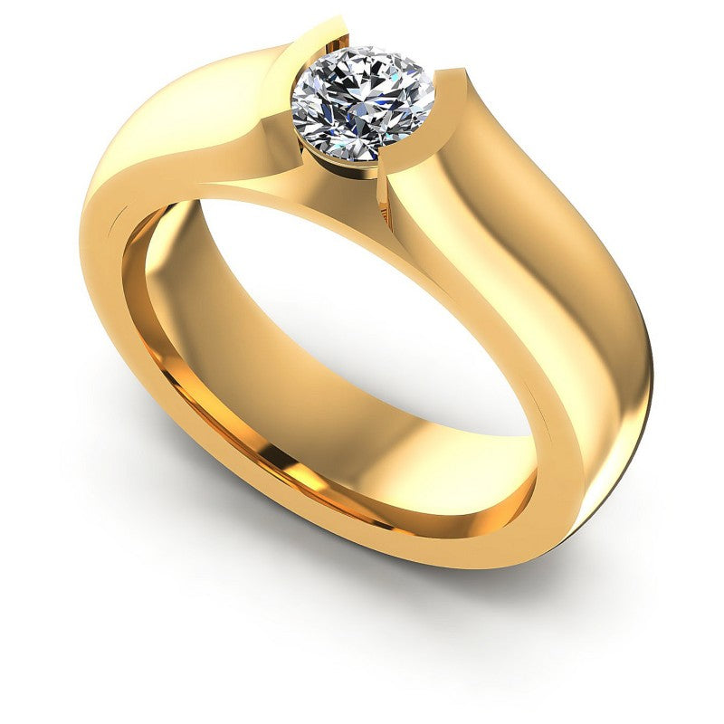 Round Diamonds 0.35CT Solitaire Ring in 14KT White Gold