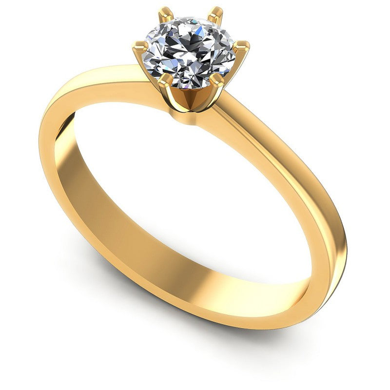 Round Diamonds 0.35CT Solitaire Ring in 14KT White Gold