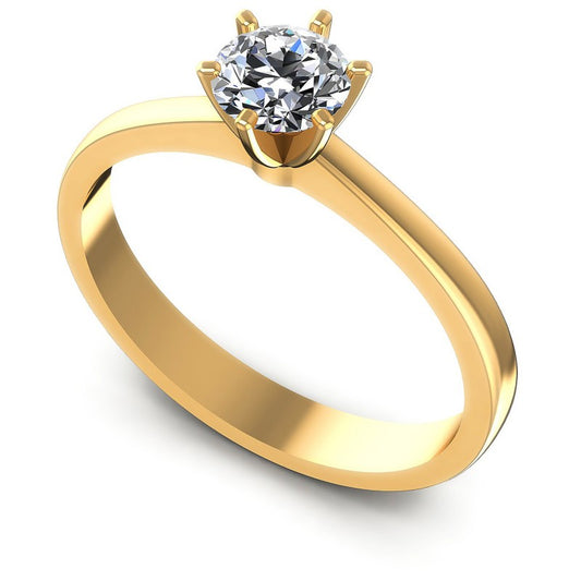 Round Diamonds 0.35CT Solitaire Ring in 14KT White Gold